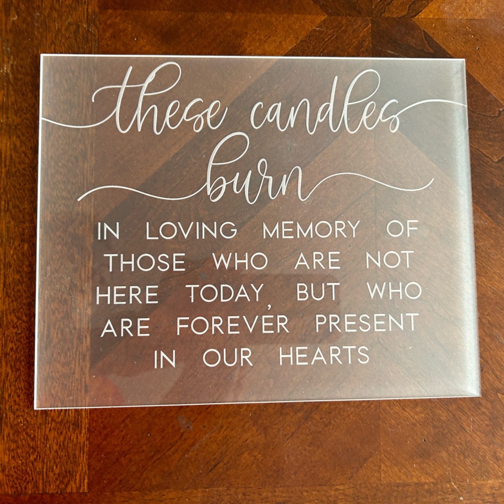 Memorial Table Sign - Picture 4 of 5